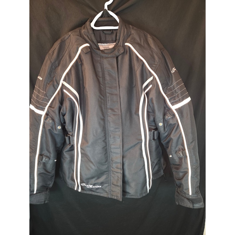Tour Master Trinity 3.0 Womens Plus Size M Textile Motorcycle Jacket Black White